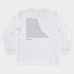 Gustavo Bueno Frases Kids Long Sleeve T-Shirt